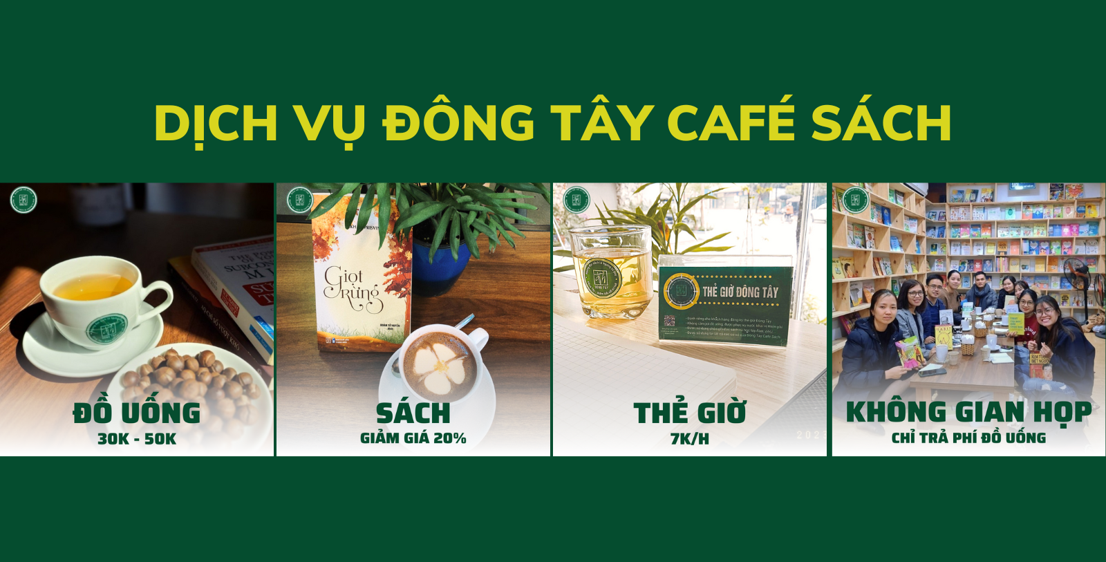 Dịch vụ tại hệ thống Đông Tây Café Sách